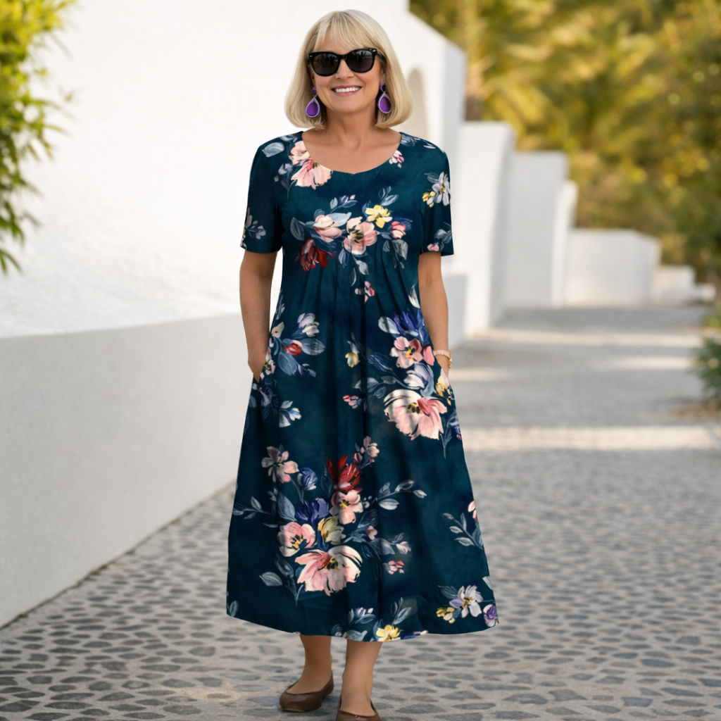 Blue Flowers / 24-26 (5XL)