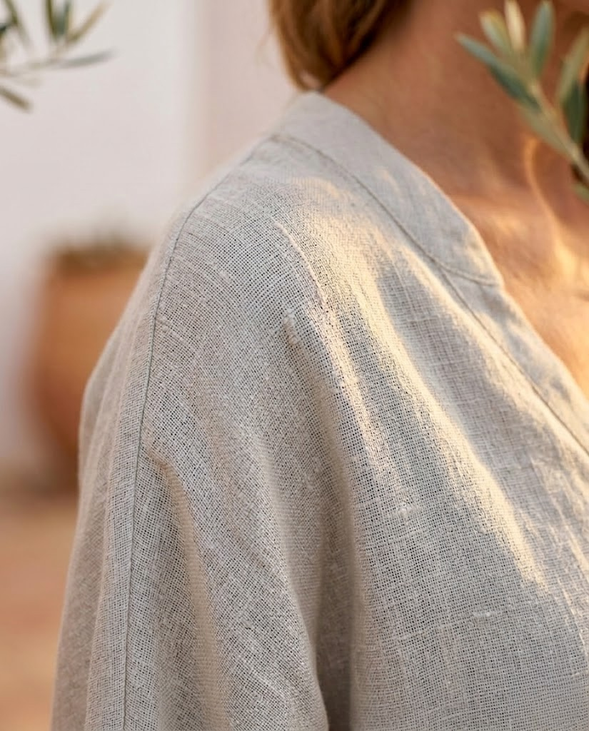 Mariel | Cotton Linen Batwing Set
