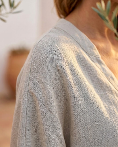 Mariel | Cotton Linen Batwing Set