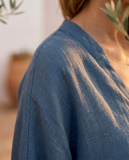 Mariel | Cotton Linen Batwing Set